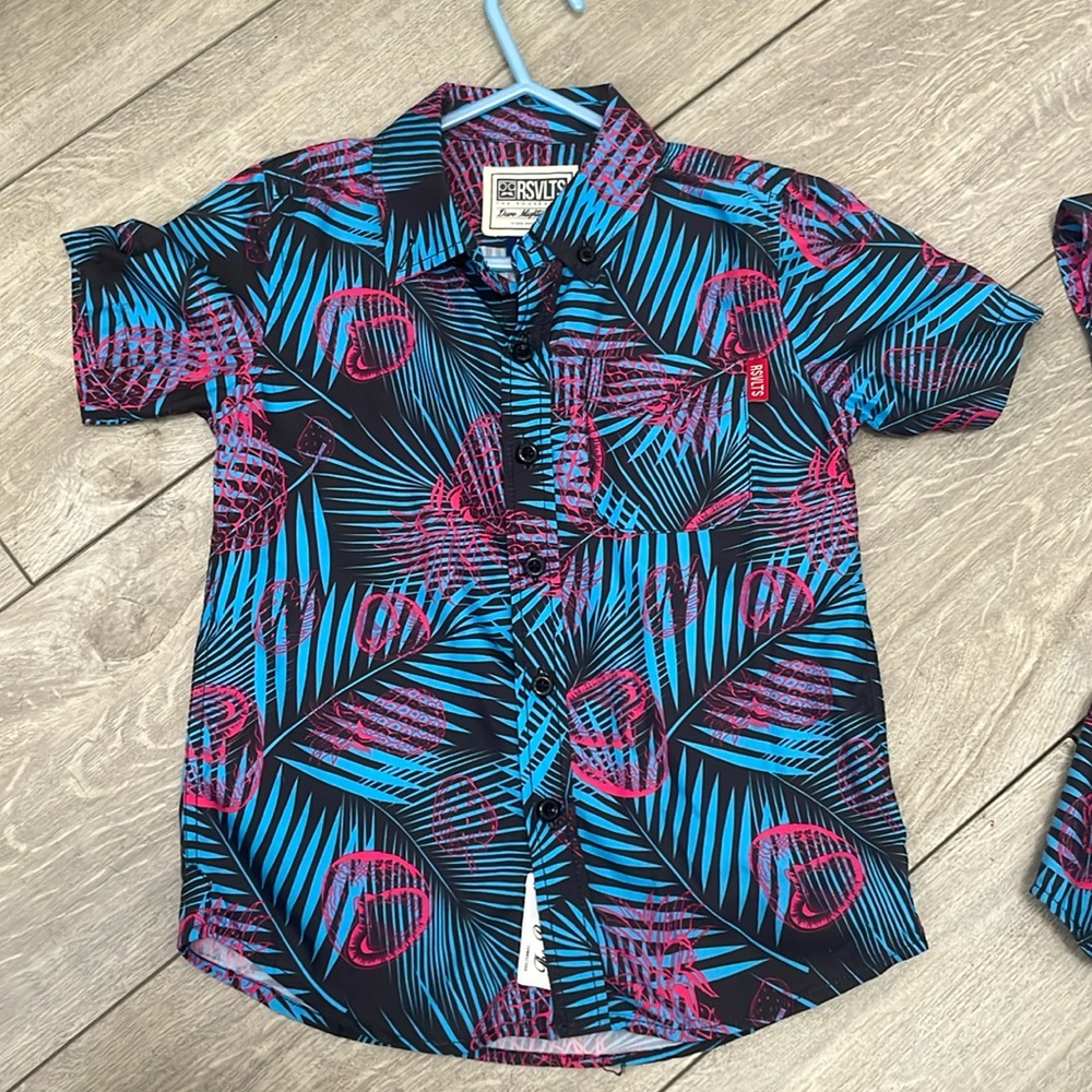 RSVLTS Miami Vice Youth Button Down Shirts in Sizes 4 and 5